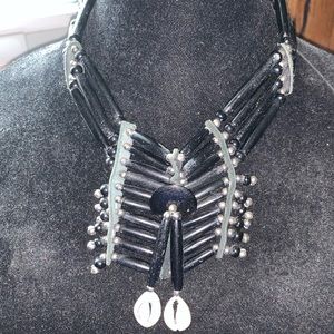 Tribal wooden necklace